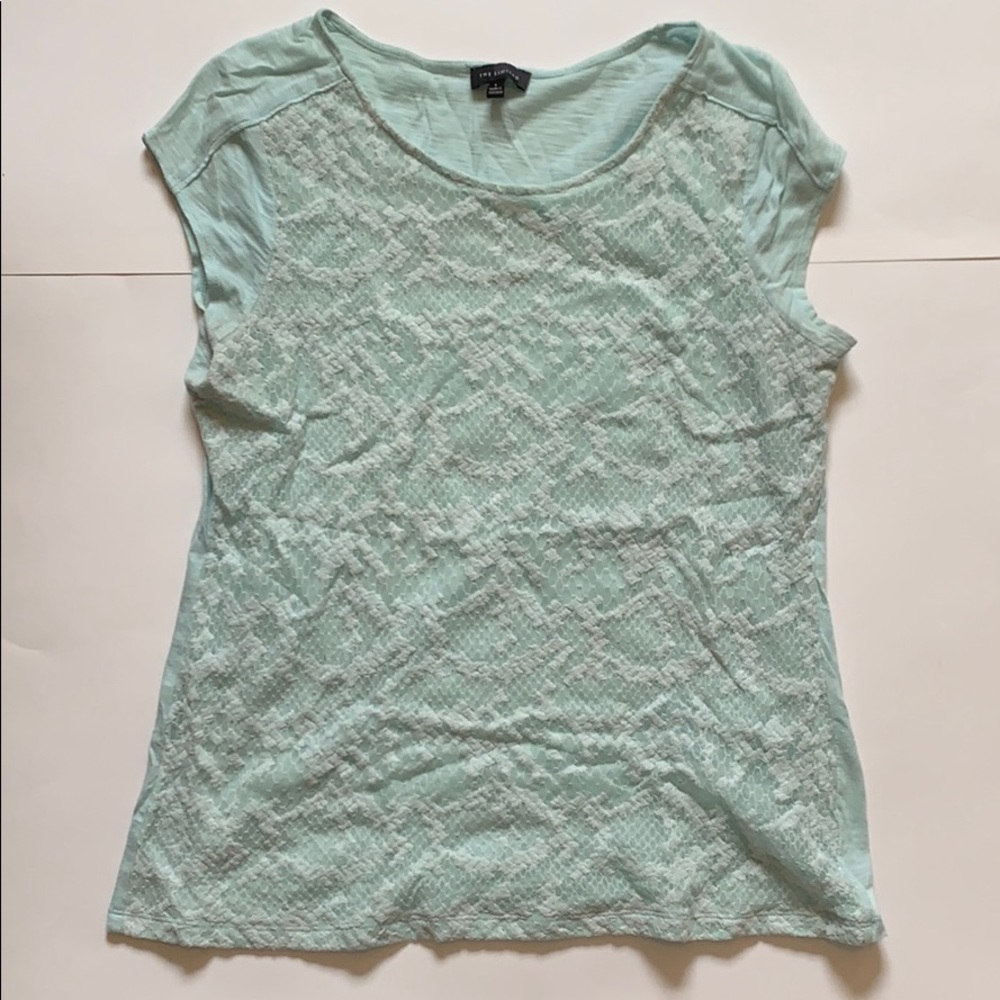 Light Teal The Limited Snake Texture Top